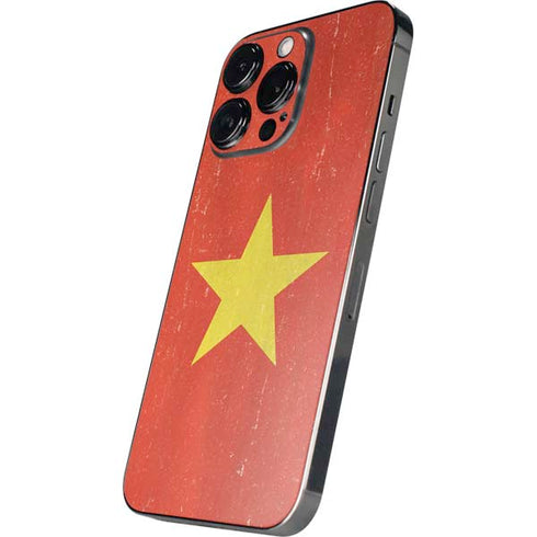 Vietnam Flag Distressed iPhone 16 Pro Max Skin